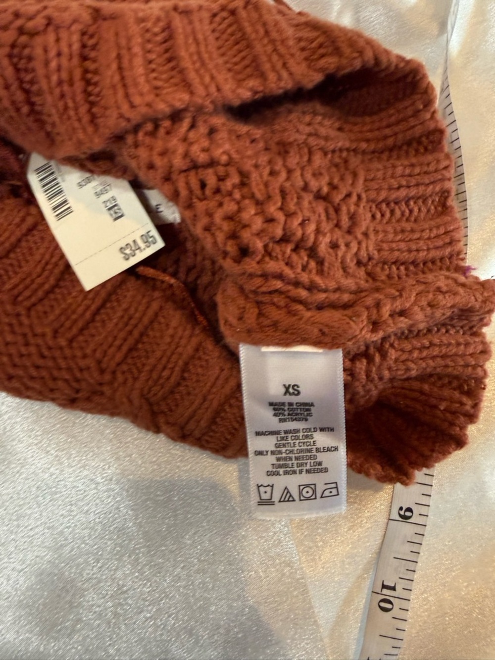 Aeropostale Rust-Brown Cable Knit Crop Tank - Picture 5 of 6